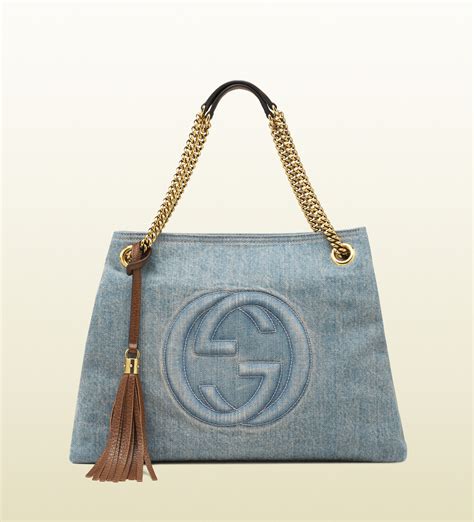 blue denim gucci bag